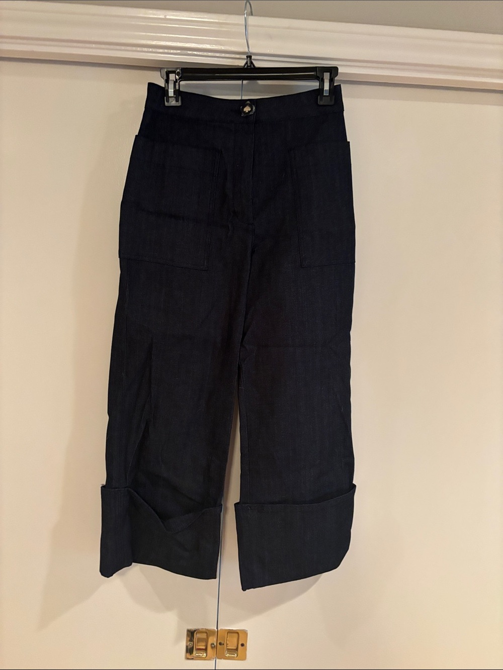 kate spade Dark Navy Wide-Leg Cropped Pants
